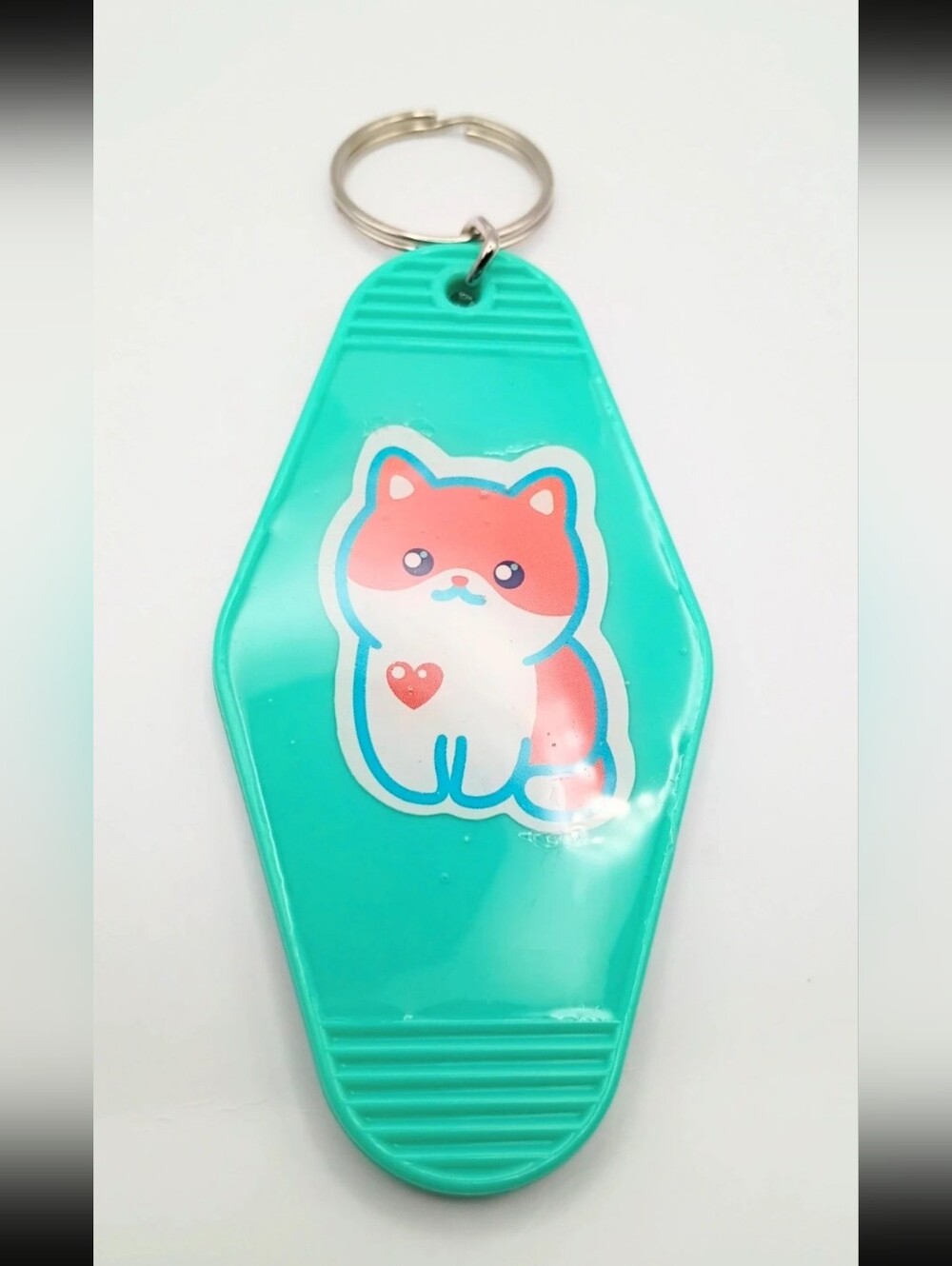 Cute Cat Motel Keychain Key Fob